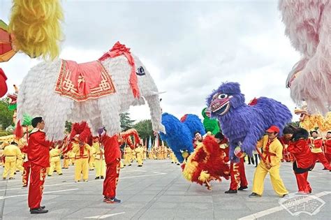 九獅拜象回頭望|九狮拜象